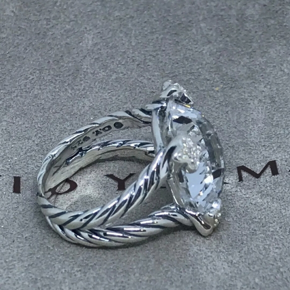 ❣️SOLD❣️David Yurman - White Topaz & Diamond Ring - Picture 5 of 8
